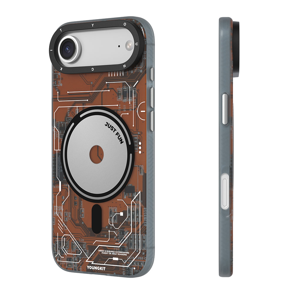 Youngkit Technology Serisi iPhone 17 Air M-safe Şarj Özellikli Kamera Denetim Butonlu Kılıf Youngkit Technology Serisi iPhone 17 Air M-safe Şarj Özellikli Kamera Denetim Butonlu Kılıf